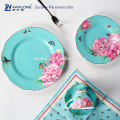 light blue pink floral pattern royal porcelain dinnerware grace ceramic dinnerware